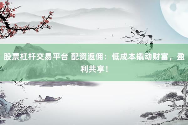 股票杠杆交易平台 配资返佣：低成本撬动财富，盈利共享！