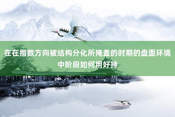 在在指数方向被结构分化所掩盖的时期的盘面环境中阶段如何用好持