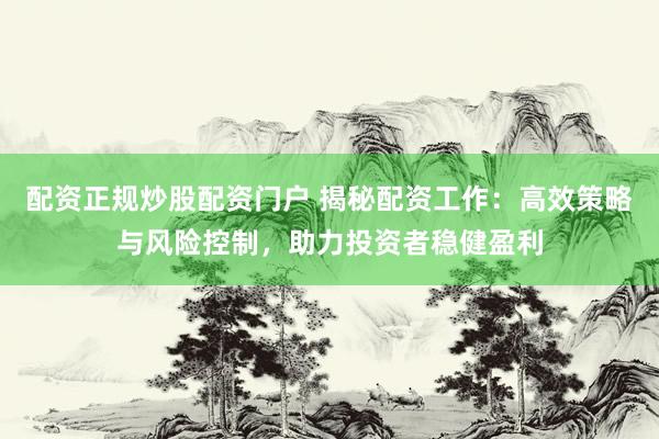 配资正规炒股配资门户 揭秘配资工作：高效策略与风险控制，助力投资者稳健盈利